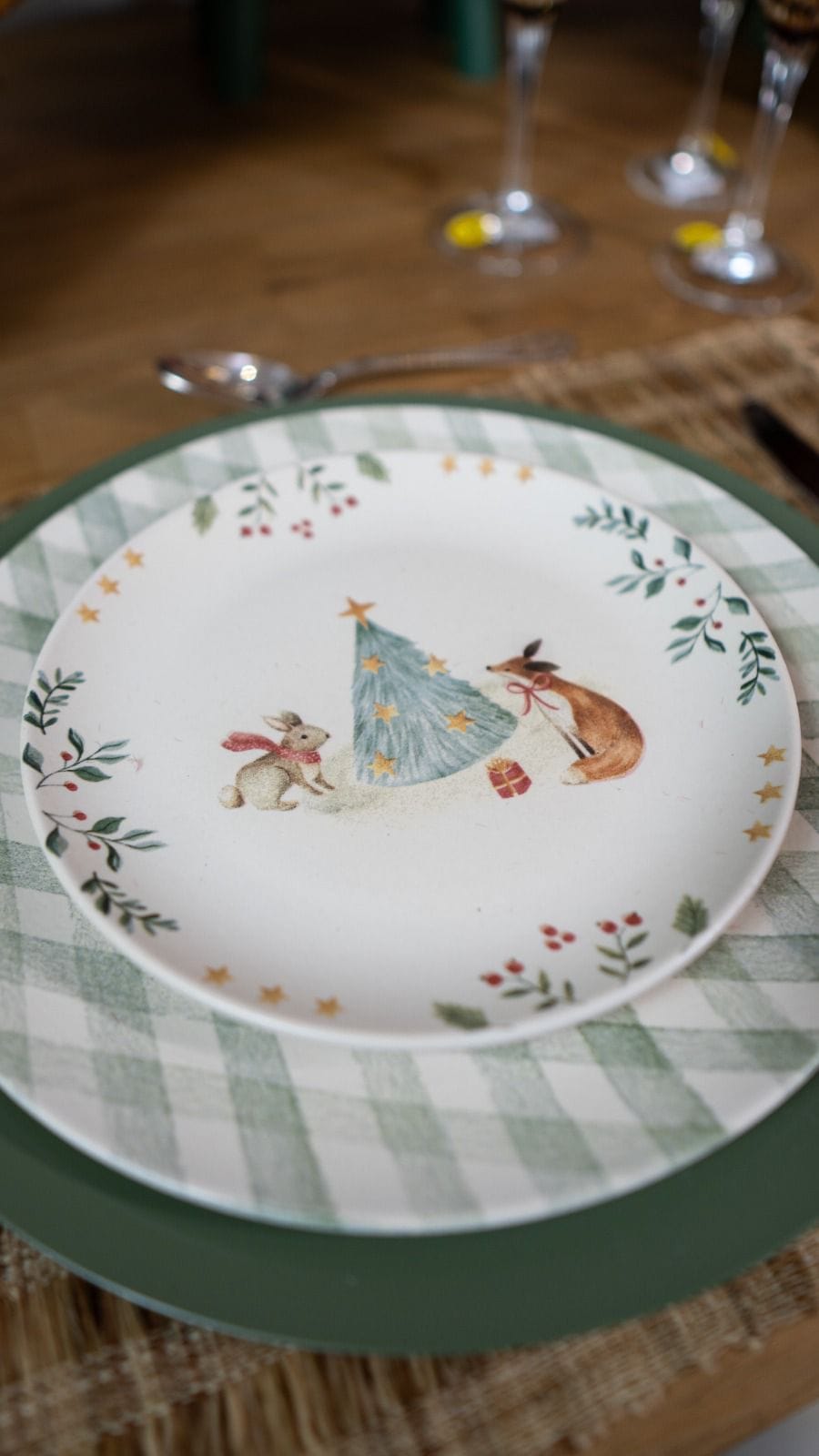 Pratos Sobremesa Coup Christmas Card Porto Brasil Jogo Com 6 Unidades - Imagem 3