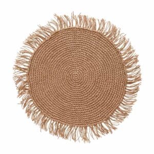 Jogo Americano Fibra de Celulose Tulum Palha Copa e Cia Com 6 Peças