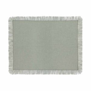 Jogo Americano Algodão Coloratta Franja Sálvia Copa e Cia Com 6 Peças